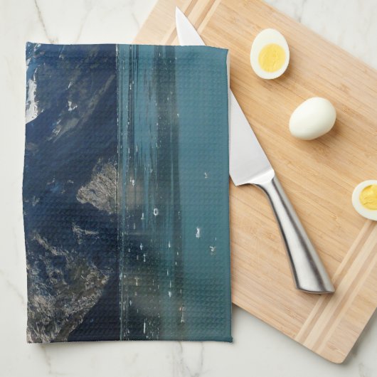 Gletschergewässer von Alaska Gefüttert Geschirrtuch (Viertel Falte)