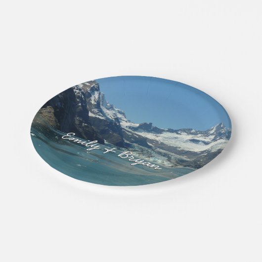 Gletschergewässer von Alaska Gefüttert Pappteller (Schrägansicht)