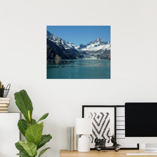 Gletschergewässer von Alaska Gefüttert Poster (Heimbüro)