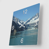 Gletschergewässer von Alaska Gefüttert Quadratische Wanduhr (Winkel)