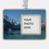 Gletschergewässer von Alaska Gefüttert Rahmen-Ornament Silber (Vorderseite)
