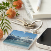 Gletschergewässer von Alaska Gefüttert Schlüsselanhänger (Vorderseite rechts)