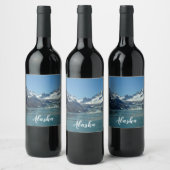 Gletschergewässer von Alaska Gefüttert Weinetikett (Flaschen)