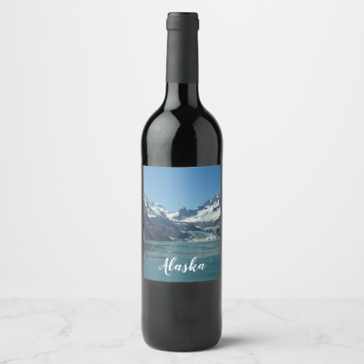 Gletschergewässer von Alaska Gefüttert Weinetikett (Vorderseite)