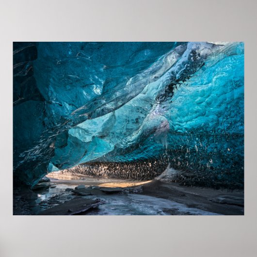 Gletscherhöhle | Nationalpark Vatnajoekull, Island Poster (Vorne)