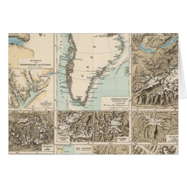 Gletscherkar te - Glacier Atlas Map (Vorderseite (Horizontal))