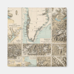 Gletscherkar te - Glacier Atlas Map Magnet