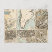 Gletscherkar te - Glacier Atlas Map Postkarte (Vorderseite)