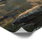 Gletscherkar und Alpensee-Landschaftsposter Poster (Ecke)