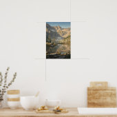 Gletscherkar und Alpensee-Landschaftsposter Poster (Küche)