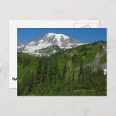 Gletschermelt auf dem Rainier Postkarte (Vorne/Hinten)