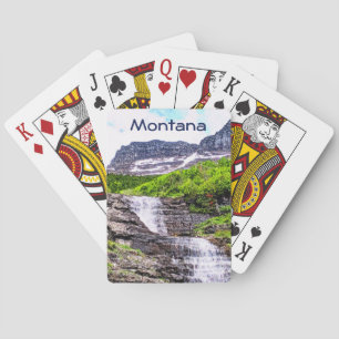 Gletschermelt Wasserfälle Rocky Mountains Spielkarten
