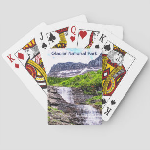 Gletschermelt Wasserfälle Rocky Mountains Spielkarten