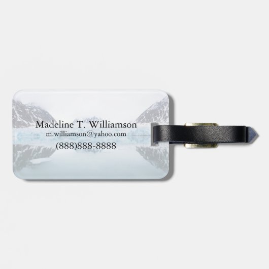 Gletscherreflektionen, Norwegen Gepäckanhänger (Rückseite horizontal)