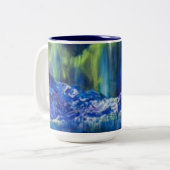Gletscherreflektionen Zwei-Tonen-15oz-Tasse Zweifarbige Tasse (Vorderseite Links)