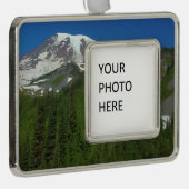 Gletscherschmelze am Mount Rainier Rahmen-Ornament Silber (Rechts)