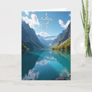Gletschersee-Geburtstagskarte Karte