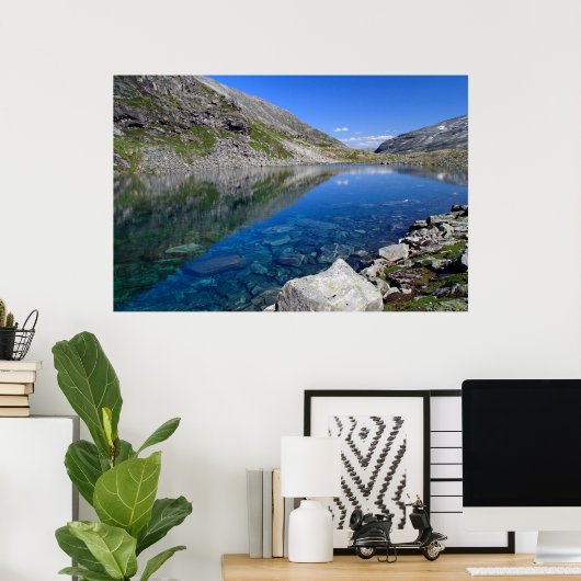 Gletschersee in Norwegen Poster (Heimbüro)