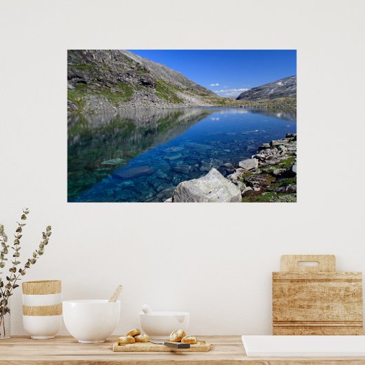Gletschersee in Norwegen Poster (Küche)