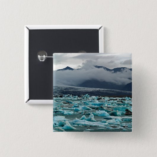 Gletschersee Jokulsarlon - Island Button (Vorne & Hinten)