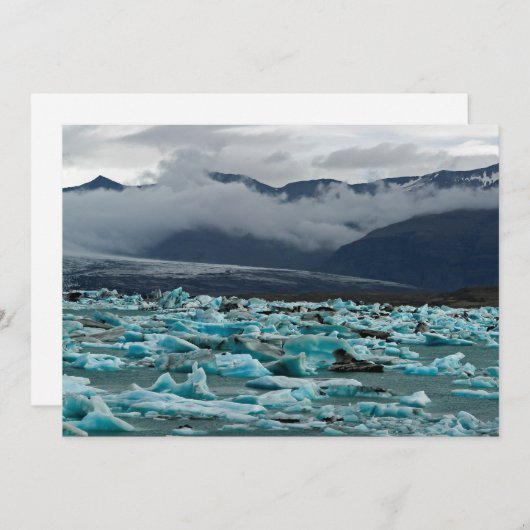 Gletschersee Jokulsarlon - Island Einladung (Vorne/Hinten)