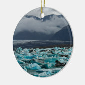 Gletschersee Jokulsarlon - Island Keramik Ornament (Links)