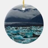 Gletschersee Jokulsarlon - Island Keramik Ornament (Hinten)