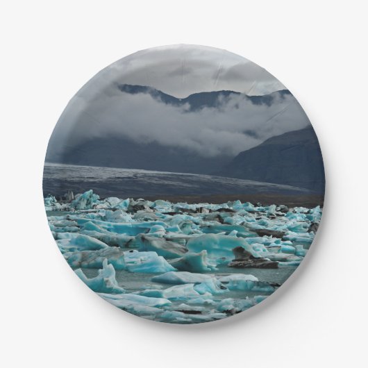Gletschersee Jokulsarlon - Island Pappteller (Vorderseite)