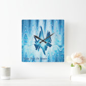 Gletschersee Quadratische Wanduhr (Zuhause)