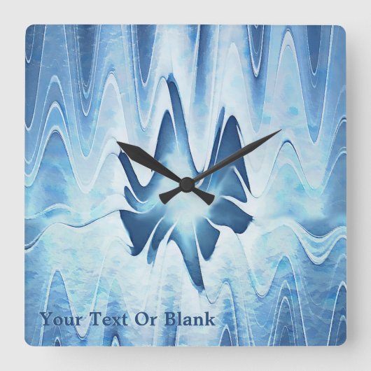 Gletschersee Quadratische Wanduhr (Vorderseite)