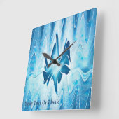 Gletschersee Quadratische Wanduhr (Winkel)