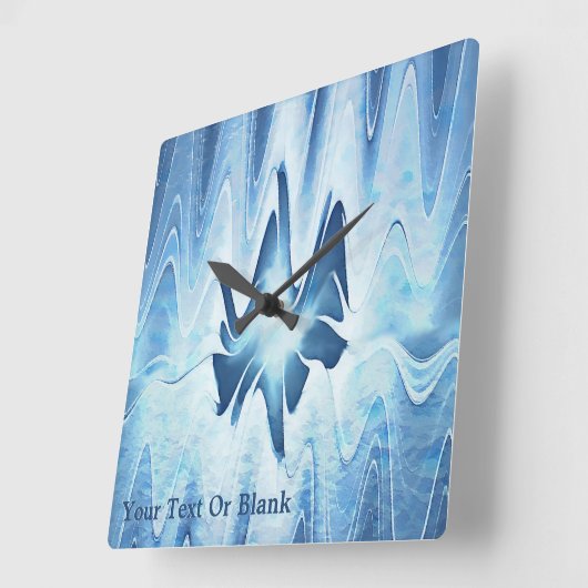 Gletschersee Quadratische Wanduhr (Winkel)