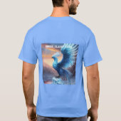"Gletscherspalte: Majestic Ice Phoenix" T-Shirt (Rückseite)
