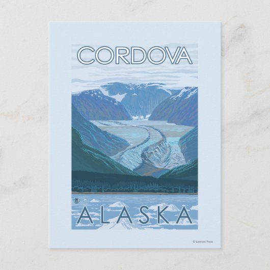 Gletscherszene - Cordova, Alaska Postkarte (Vorderseite)