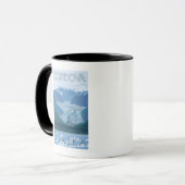 Gletscherszene - Cordova, Alaska Tasse (Vorderseite Links)