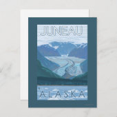 Gletscherszene - Juneau, Alaska Postkarte (Vorne/Hinten)