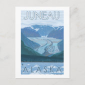 Gletscherszene - Juneau, Alaska Postkarte (Vorderseite)