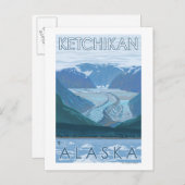 Gletscherszene - Ketchikan, Alaska Postkarte (Vorne/Hinten)