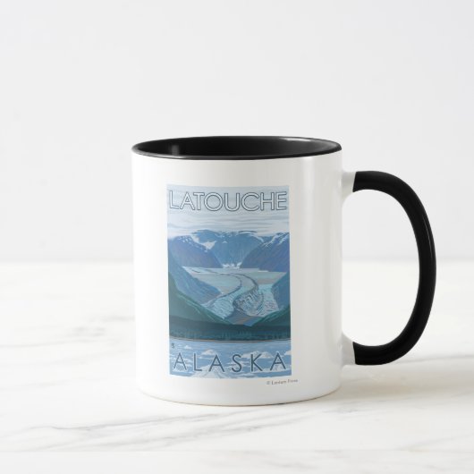 Gletscherszene - Latouche, Alaska Tasse (Rechts)