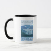 Gletscherszene - Latouche, Alaska Tasse (Links)