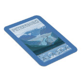 Gletscherszene - Petersburg, Alaska Magnet (Rechte Seite)