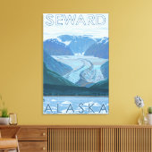 Gletscherszene - Seward, Alaska Leinwanddruck (Insitu (Wohnzimmer))