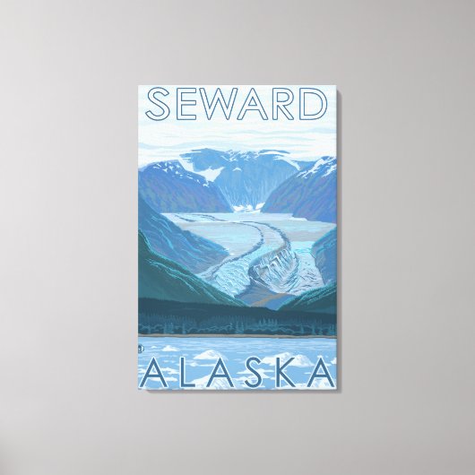 Gletscherszene - Seward, Alaska Leinwanddruck (Vorderseite)