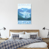 Gletscherszene - Seward, Alaska Leinwanddruck (Insitu (Schlafzimmer))
