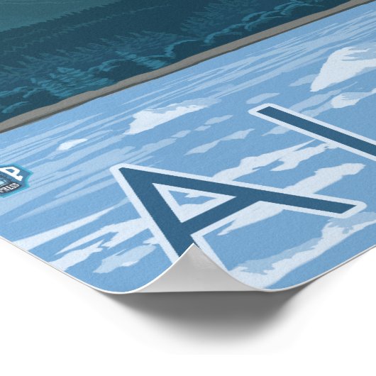 Gletscherszene - Sitka, Alaska Poster (Ecke)