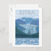 Gletscherszene - Sitka, Alaska Postkarte (Vorne/Hinten)