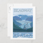 Gletscherszene - Skagway, Alaska Postkarte (Vorne/Hinten)