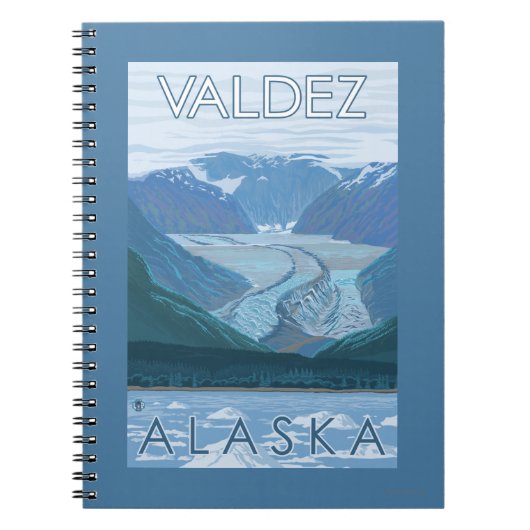 Gletscherszene - Valdez, Alaska Notizblock (Vorderseite)