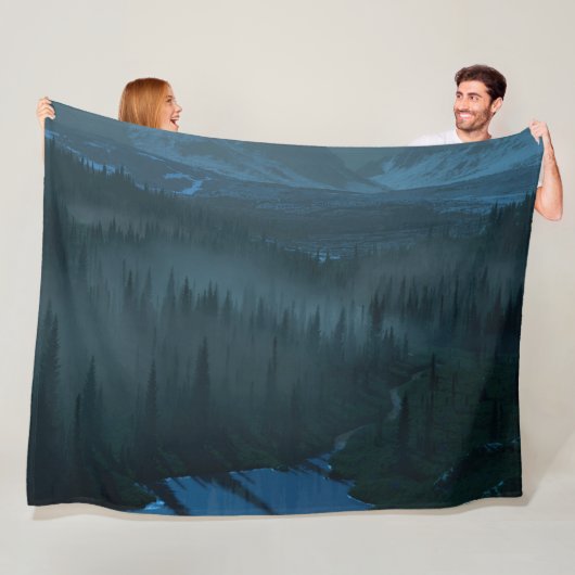 Gletschertal (Moonlit) Fleecedecke (Beispiel)