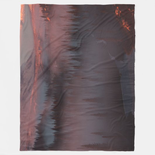 Gletschertal (Sonnenaufgang) Fleecedecke (Vorderseite)